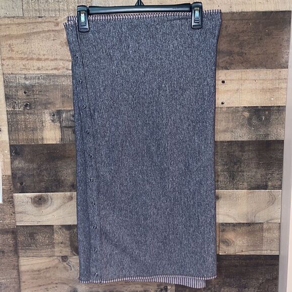 Lululemon Vinyasa Scarf *Rulu Hyper Stripe Mauvelous Heathered Black Gray - Picture 7 of 11